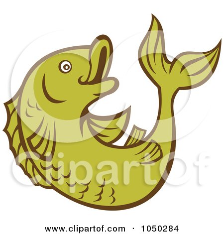 Fish Clip  on Royalty Free  Rf  Clip Art Illustration Of A Green Koi Fish   2 By