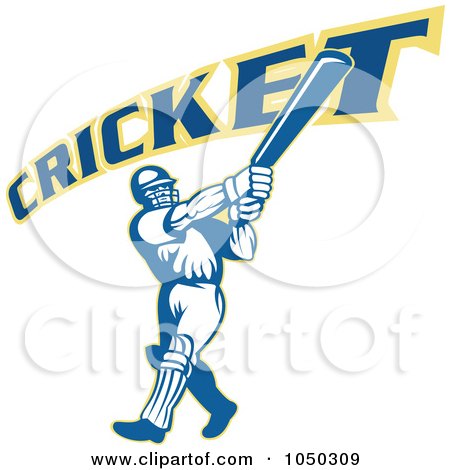 Logo Design History on Rf  Clip Art Illustration Of A Cricket Player Logo   9 By Patrimonio