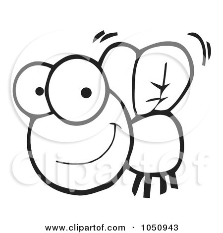 Free Vector  Illustrator on Royalty Free Vector Clip Art Illustration Of A Happy Outlined Fly By