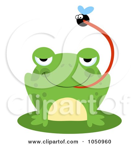 Royalty on Royalty Free Vector Clip Art Illustration Of A Frog Catching A Fly By