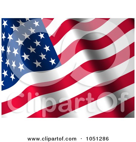 American  on 3d Clip Art Illustration Of A 3d Waving American Flag Banner 2 Jpg