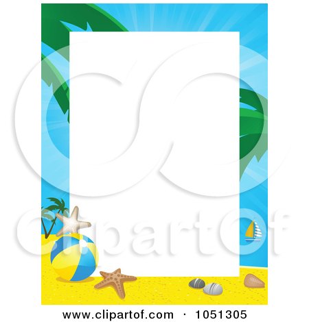 Free Vector  Images on Royalty Free Vector Clip Art Illustration Of A Tropical Beach Frame