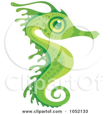 Copyright Free Vector Images on Royalty Free Vector Clip Art Illustration Of An Exotic Green Seahorse