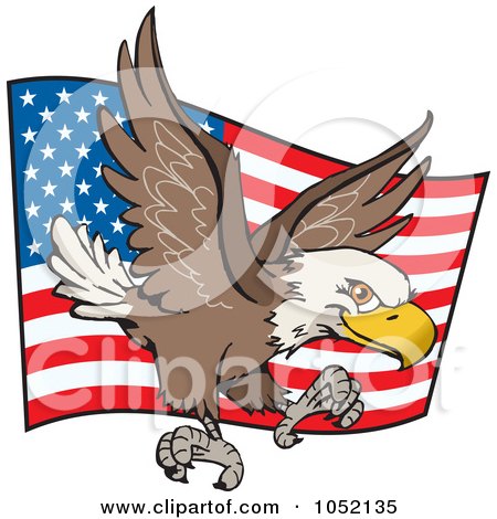 american flag waving eagle. Of A Waving American Flag
