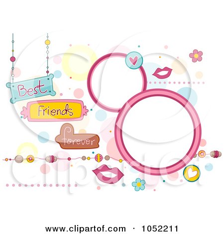 Free Vector Frame on Royalty Free Vector Clip Art Illustration Of A Best Friends Forever