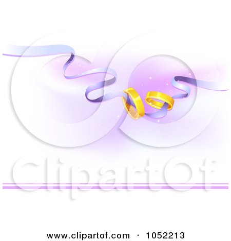 Golden Wedding Bands On A Purple Ribbon Posters Art Prints