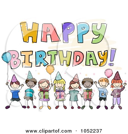 Funny Kids Images on Happy Birthday Greeting With Doodle Kids By Bnp Design Studio  1052237