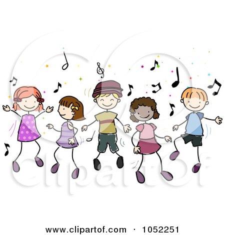  Designs on Art Illustration Of Doodled Children Dancing To Music By Bnp Design