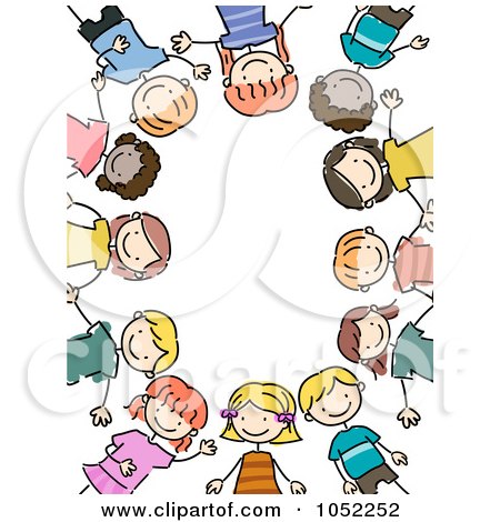 Free Download Vector  on Royalty Free Vector Clip Art Illustration Of A Border Of Doodled Kids
