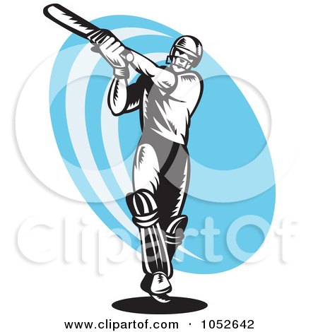 cricket logo design. a Cricket Batsman Logo - 6