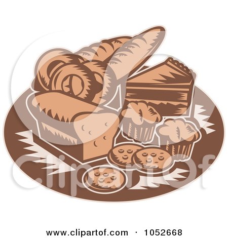 Free Logo Design on Royalty Free Vector Clip Art Illustration Of A Retro Brown Bakery Logo