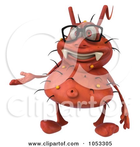 1053305-Royalty-Free-3d-Clip-Art-Illustration-Of-A-3d-Rodney-Germ-Character-Wearing-Glasses-And-Presenting.jpg