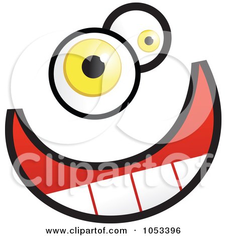   Funny Stickers on Royalty Free Vector Clip Art Illustration Of A Funny Cartoon Face