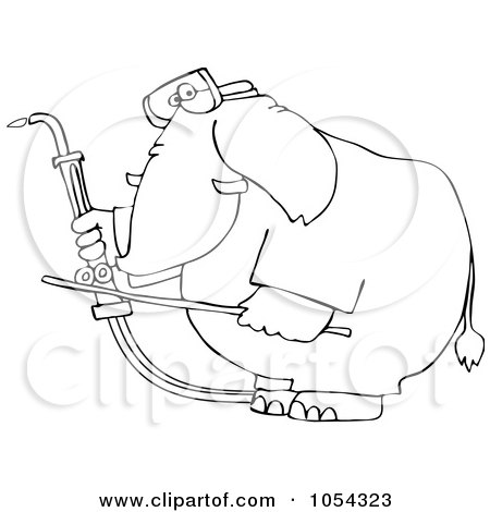 1054323-Royalty-Free-Vector-Clip-Art-Illustration-Of-A-Black-And-White-Welding-Elephant-Outline.jpg