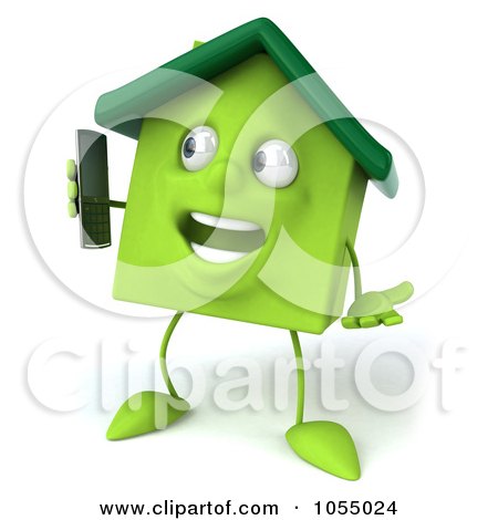 Copyright Free Image on Royalty Free Cgi Clip Art Illustration Of A 3d Green Clay Home Using A