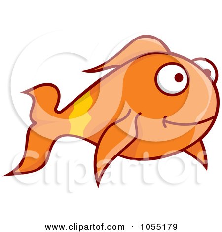 happy goldfish cartoon. of a Happy Goldfish