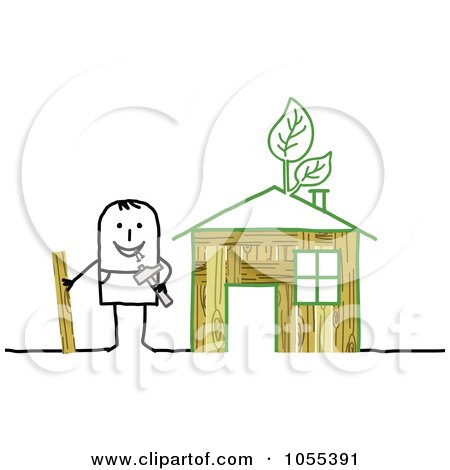 House Design Free Software on Royalty Free Vector Clip Art Illustration Of A Stick Man Building An