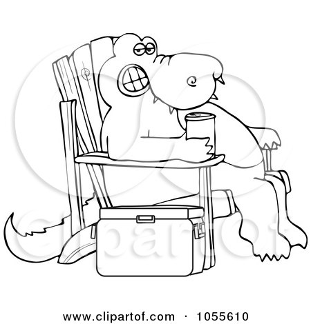 Alligator Coloring Sheets on Coloring Page Outline Of An Alligator Sitting In An Adirondack Chair