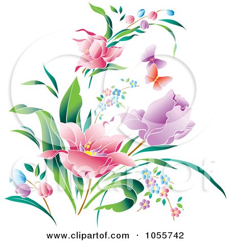 Download Free Vector on Royalty Free Vector Clip Art Illustration Of Beautiful Spring Flowers