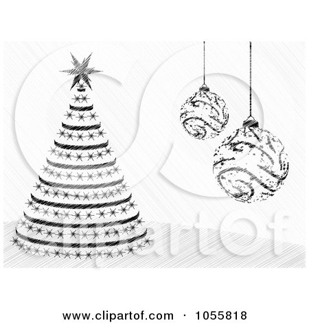 Free Christmas Vector  on Royalty Free Vector Clip Art Illustration Of A Scribbled Christmas