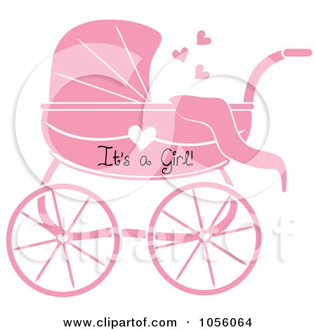 Free Vector Arts on Royalty Free Vector Clip Art Illustration Of A Pink Its A Girl Baby