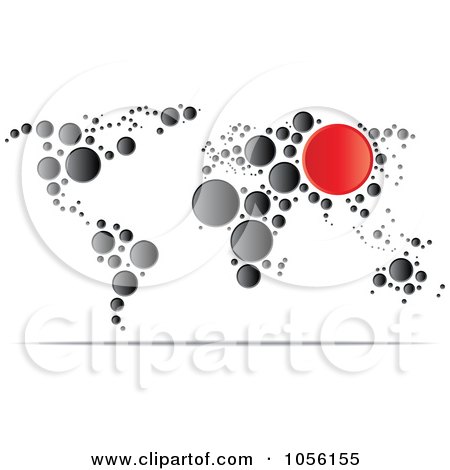 World  Clip  on Royalty Free Vector Clip Art Illustration Of A World Map Of Black And