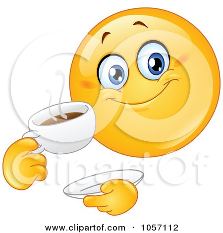 Free Vector on Royalty Free Vector Clip Art Illustration Of An Emoticon Drinking