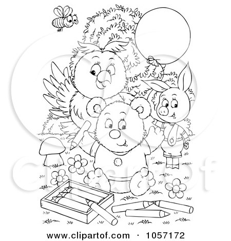  Coloring Pages on Of A Coloring Page Outline Boy Wizard And Owl On   Re Downloads Com
