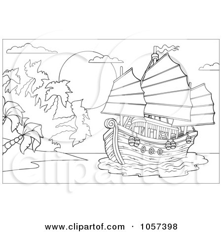 china flag coloring page. of a Coloring Page Outline