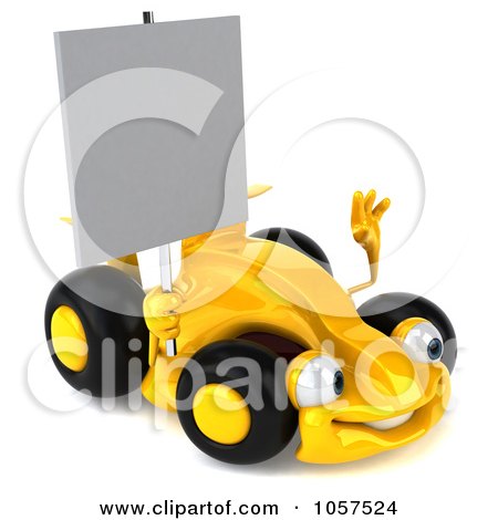Auto Racing Free Clip  on Royalty Free Cgi Clip Art Illustration Of A 3d Yellow Formula One Race