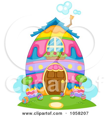 Free House Design Software on Free Vector Clip Art Illustration Of A Colorful Easter Egg House