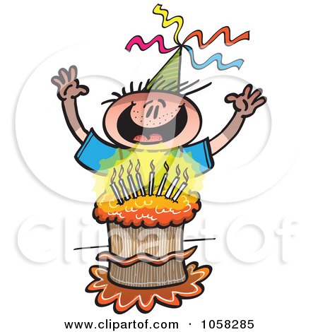 happy birthday cartoon cake. of a Happy Birthday Boy