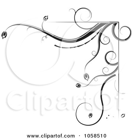 Free on Royalty Free Vector Clip Art Illustration Of A Black And White Ornate