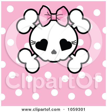 Cartoon Girly Skull