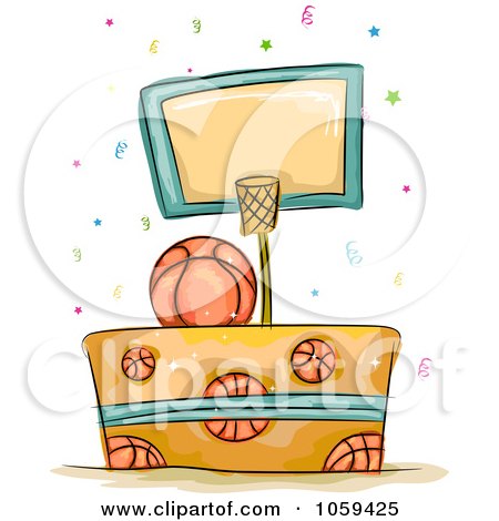 Basketball Birthday Cake on Free Vector Clip Art Illustration Of A Basketball Birthday Cake Jpg