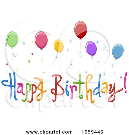 Free Happy Birthday on Royalty Free Vector Clip Art Illustration Of Happy Birthday Text With