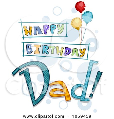 Royalty Free Vector on Royalty Free Vector Clip Art Illustration Of Happy Birthday Dad Text