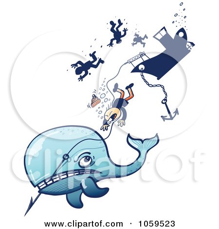 angry whale cartoon