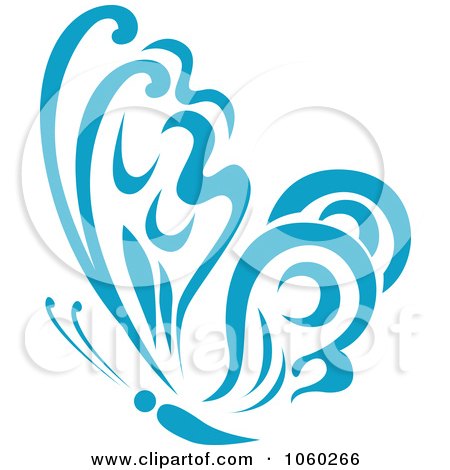 Royalty Free Vector Clipart on Royalty Free Vector Clip Art Illustration Of A Blue Butterfly Logo   4