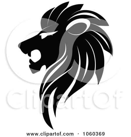 Free Vector on Royalty Free Vector Clip Art Illustration Of A Black And White Lion