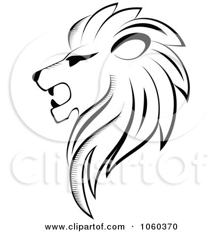 Lion Vector Free on Royalty Free Vector Clip Art Illustration Of A Black And White Lion