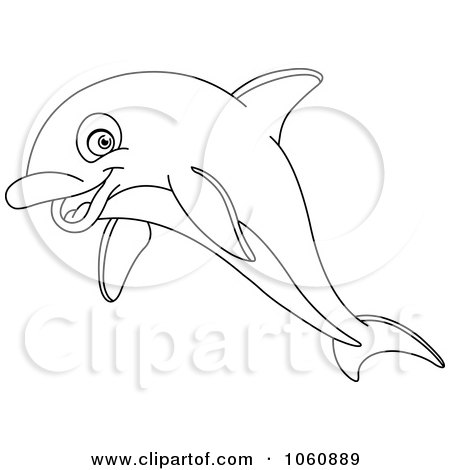 Dolphin Coloring Pages on Art Illustration Of A Coloring Page Outline Of A Dolphin By Yayayoyo