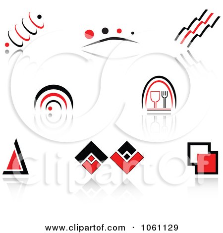 Logo Design on Art Illustration Of A Digital Collage Of Red And Black Logo Designs 3