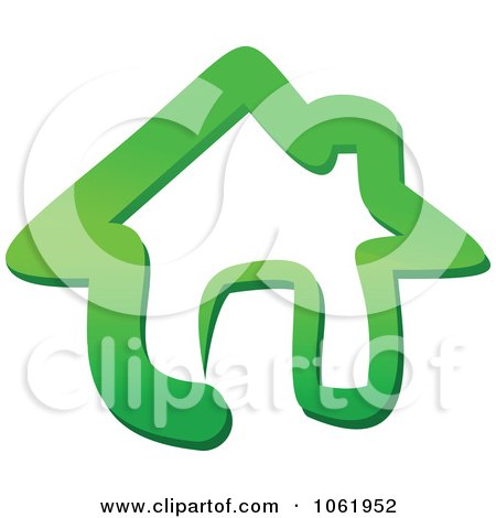Royalty Free Vector Clip  on Clipart Green Home Page Icon   Royalty Free Vector Illustration By