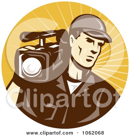 camera logo vector. Clipart Camera Man In Brown