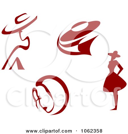 Logo Design Download on Clipart Red Fashion Logos Digital Collage   Royalty Free Vector