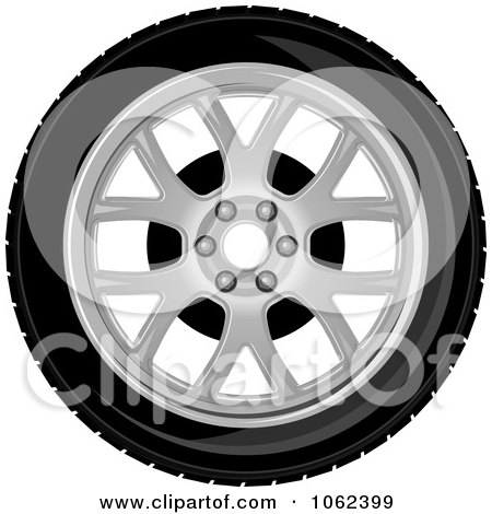 Tire  on 1062399 Clipart Car Tire And Rim 2 Royalty Free Vector Illustration