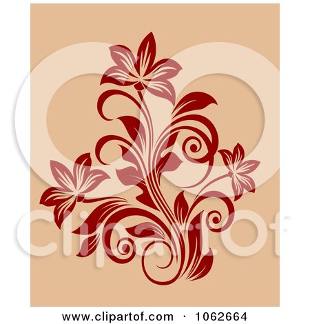 red floral art