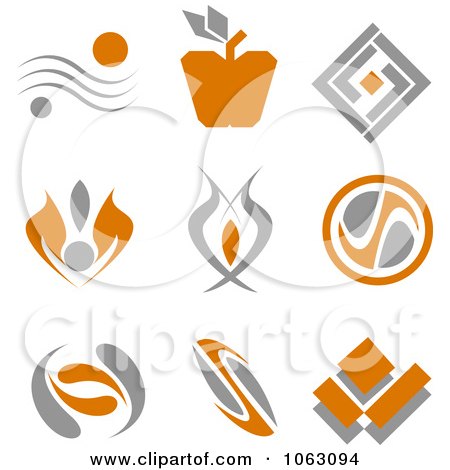 Digital Architecture on Clipart Abstract Design Element Logos Digital Collage 1   Royalty Free