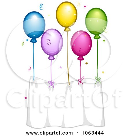 clipart birthday balloons. Clipart Birthday Balloon